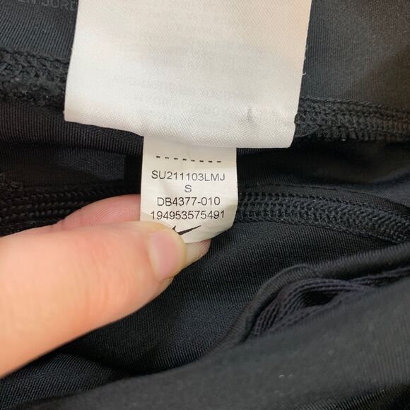 Nike Tights Women S Small Black Fast Dri Fit Low Rise Running Mesh Panels Fitted - Picture 11 of 14